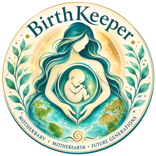 BirthKeeper emblem — MotherBaby, MotherEarth, Future Generations